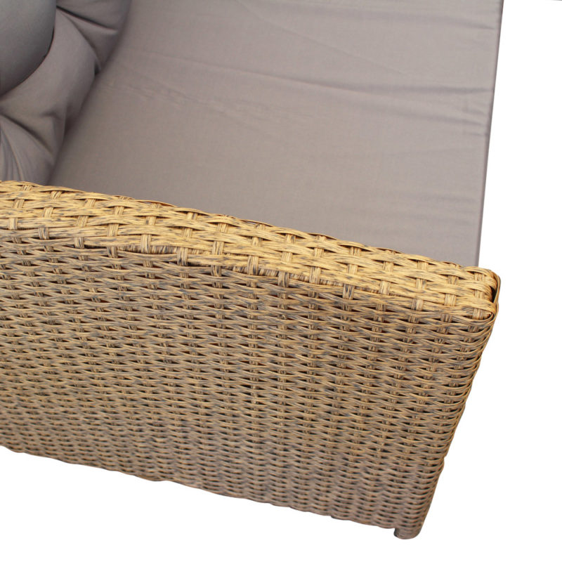 Σετ κήπου "ELIZABETH" από wicker σε χρώμα φυσικό 249/164x72x74 - Image 3