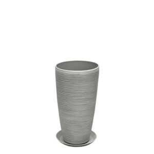 STONE POLYRESIN ΚΑΣΠΩ ΜΕ ΠΙΑΤΟ ΓΚΡΙ ΠΑΛΙΟ ΠΗΛΙΝΟ ΜΙΚΡΟ - Φ23x42cm