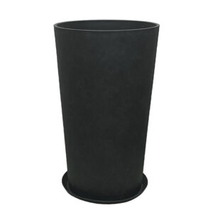 STONE POLYRESIN ΚΑΣΠΩ ΜΕ ΠΙΑΤΟ ΜΑΥΡΟ ΑΝΘΡΑΚΙ ΚΩΝIKO ΨΗΛΟ ΜΕΓΑΛΟ - Φ45.5x76cm