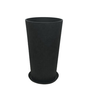 STONE POLYRESIN ΚΑΣΠΩ ΜΕ ΠΙΑΤΟ ΜΑΥΡΟ ΑΝΘΡΑΚΙ ΚΩΝIKO ΨΗΛΟ ΜΕΣΑΙΟ - Φ36.5x62cm