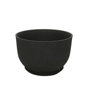STONE POLYRESIN ΚΑΣΠΩ ΜΕ ΠΙΑΤΟ ΜΑΥΡΟ ΑΝΘΡΑΚΙ ΓΑΒΑΘΑ ΜΕΣΑΙΟ - Φ45x30cm