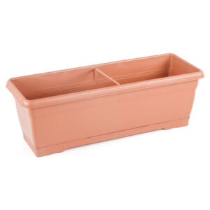 Ζαρντινιέρα Villa Με Πιάτο Terracotta 52x19.5x17.5cm – 10L | Serinova